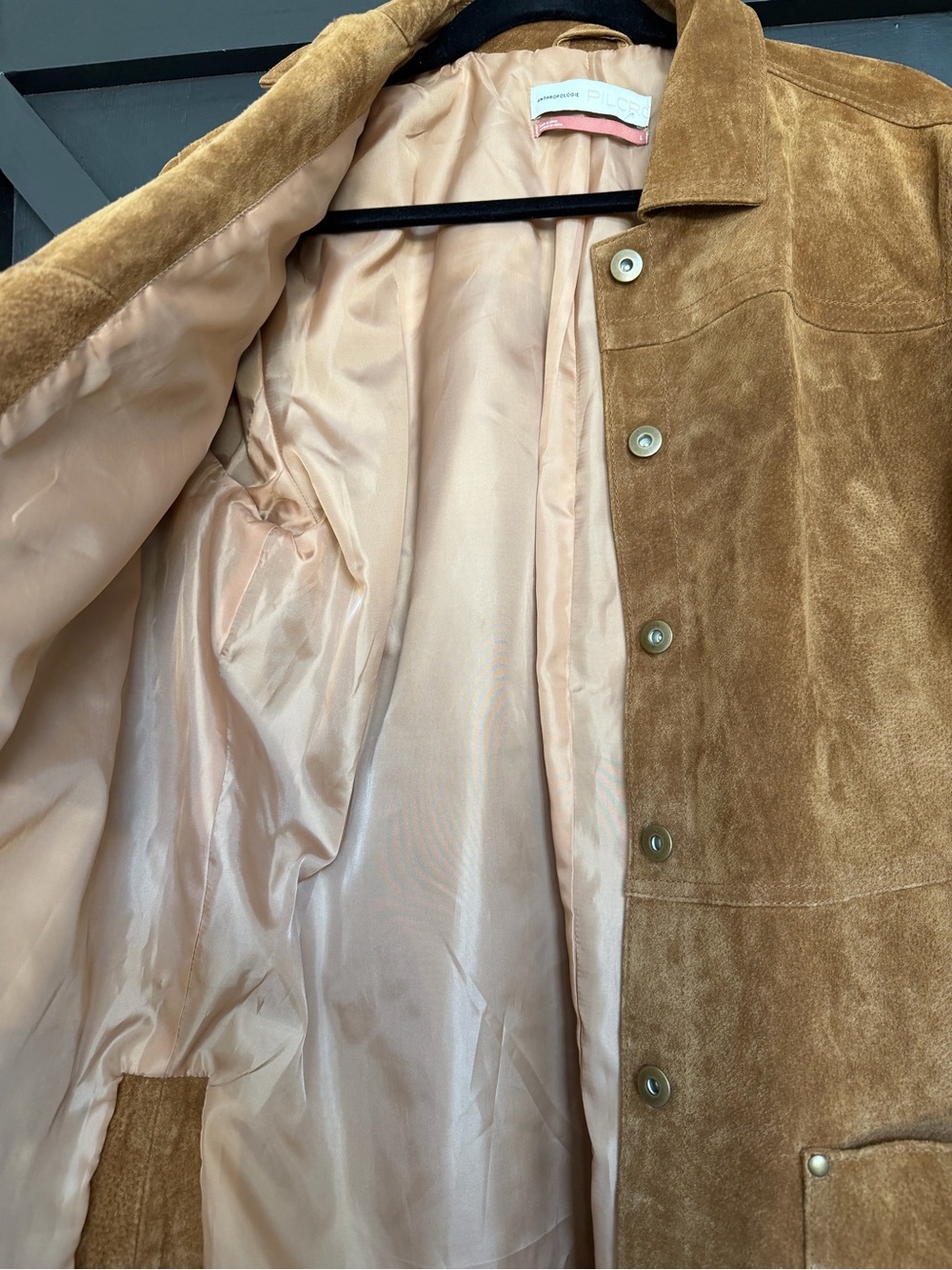 Anthropologie Pilcro Danae Fringed Suede Jacket in Brown, Size Large - Picture 8 of 12